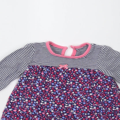 George Girls Multicoloured Striped  T-Shirt Dress  Size 18-24 Months