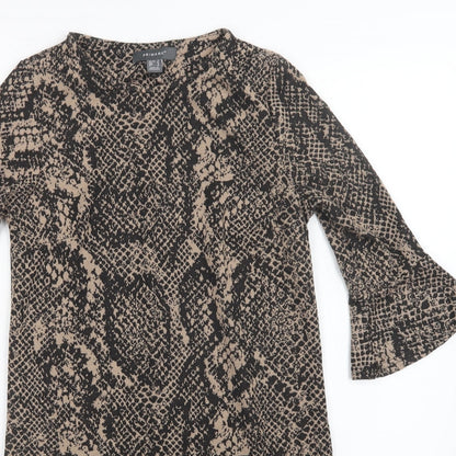 Primark Womens Multicoloured Animal Print  T-Shirt Dress  Size 4