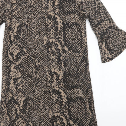 Primark Womens Multicoloured Animal Print  T-Shirt Dress  Size 4