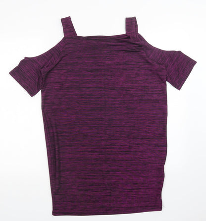 Womens UK Size 14 So Fabulous Purple Basic Blouse