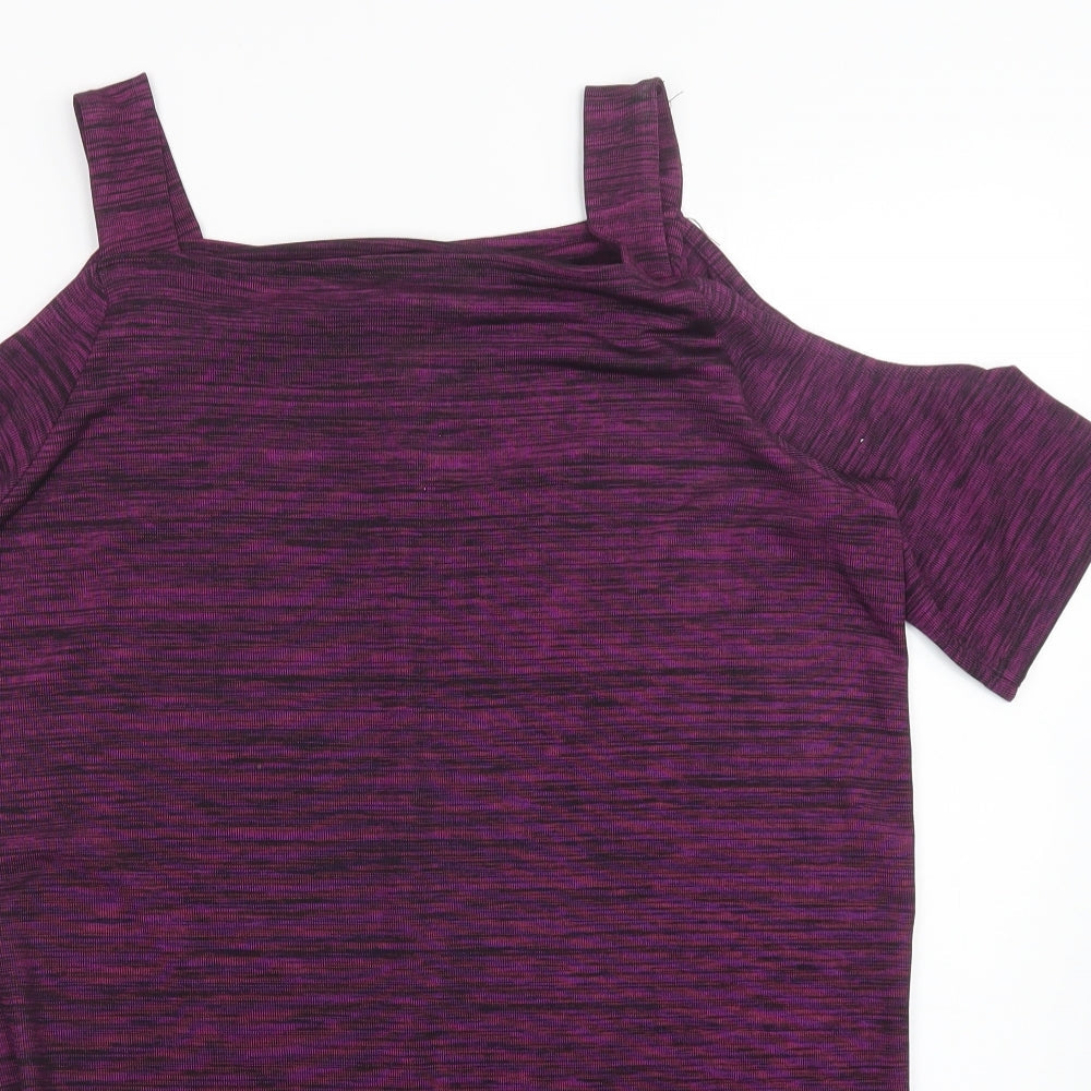Womens UK Size 14 So Fabulous Purple Basic Blouse