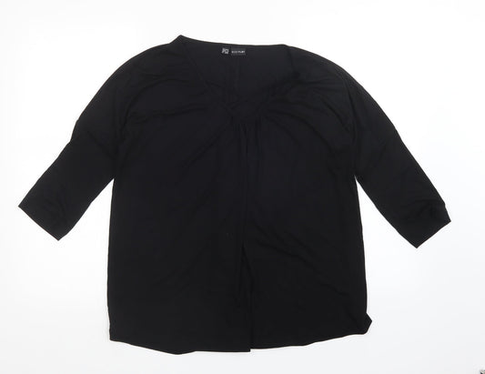 Womens UK Size M Bodyflirt Black Basic Blouse