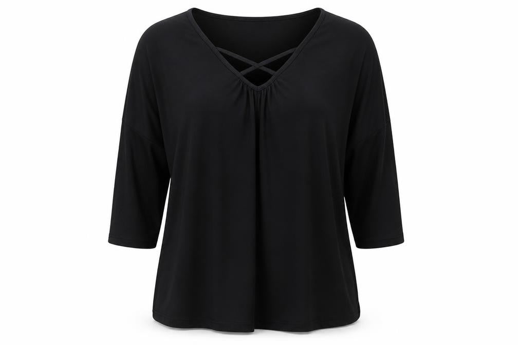 Womens UK Size M Bodyflirt Black Basic Blouse