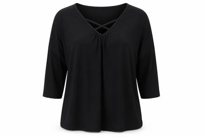 Womens UK Size M Bodyflirt Black Basic Blouse
