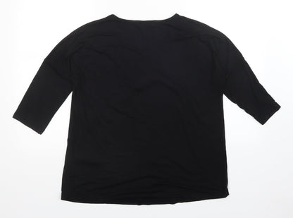 Womens UK Size M Bodyflirt Black Basic Blouse