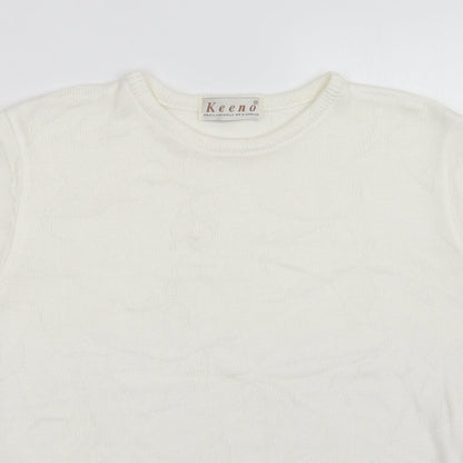 Womens UK Size  Keeno White Pullover Jumper