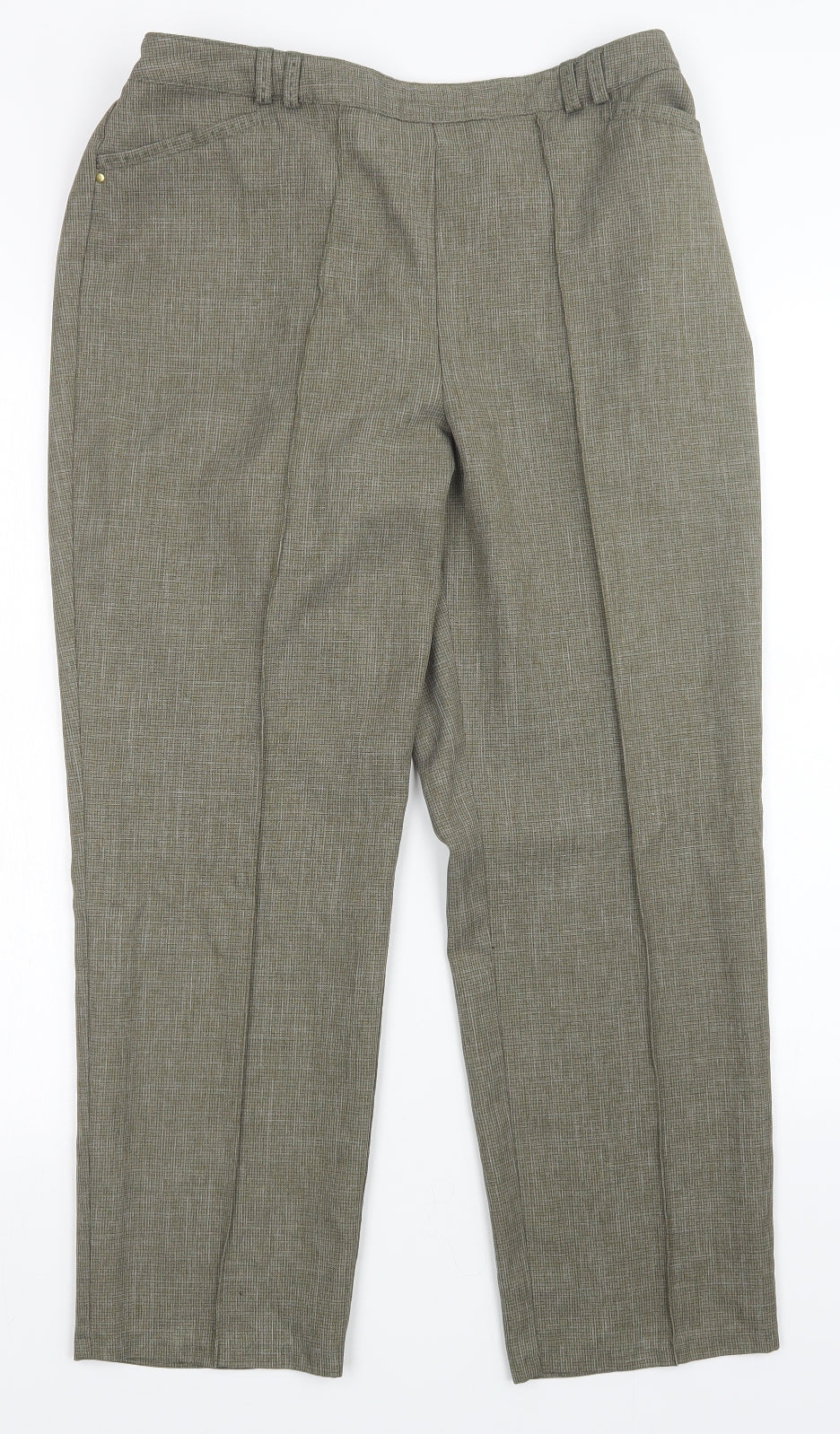 Womens UK Size 32 in M&S Regular Fit  Green Trousers