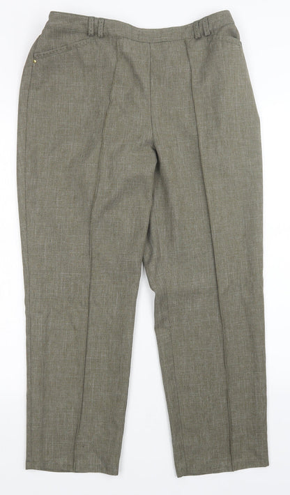 Womens UK Size 32 in M&S Regular Fit  Green Trousers