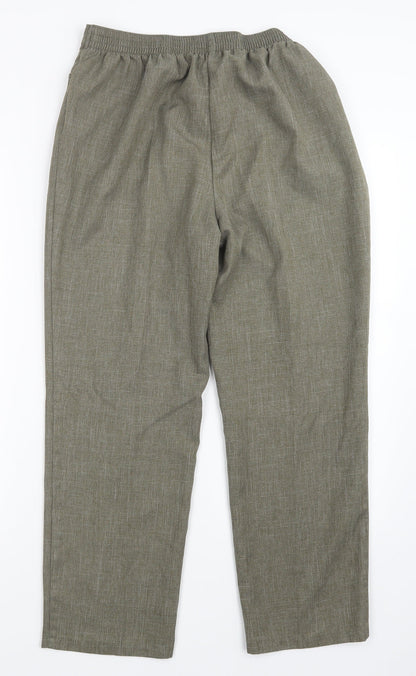 Womens UK Size 32 in M&S Regular Fit  Green Trousers
