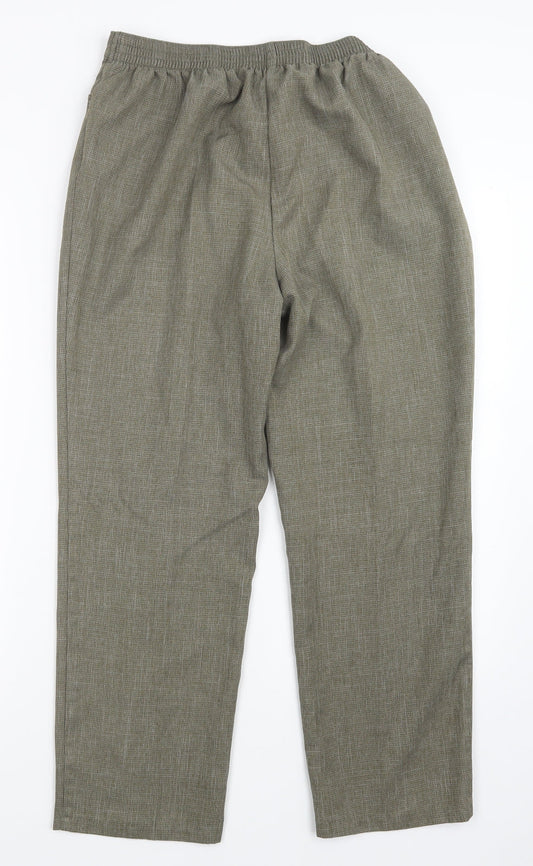 Womens UK Size 32 in M&S Regular Fit  Green Trousers