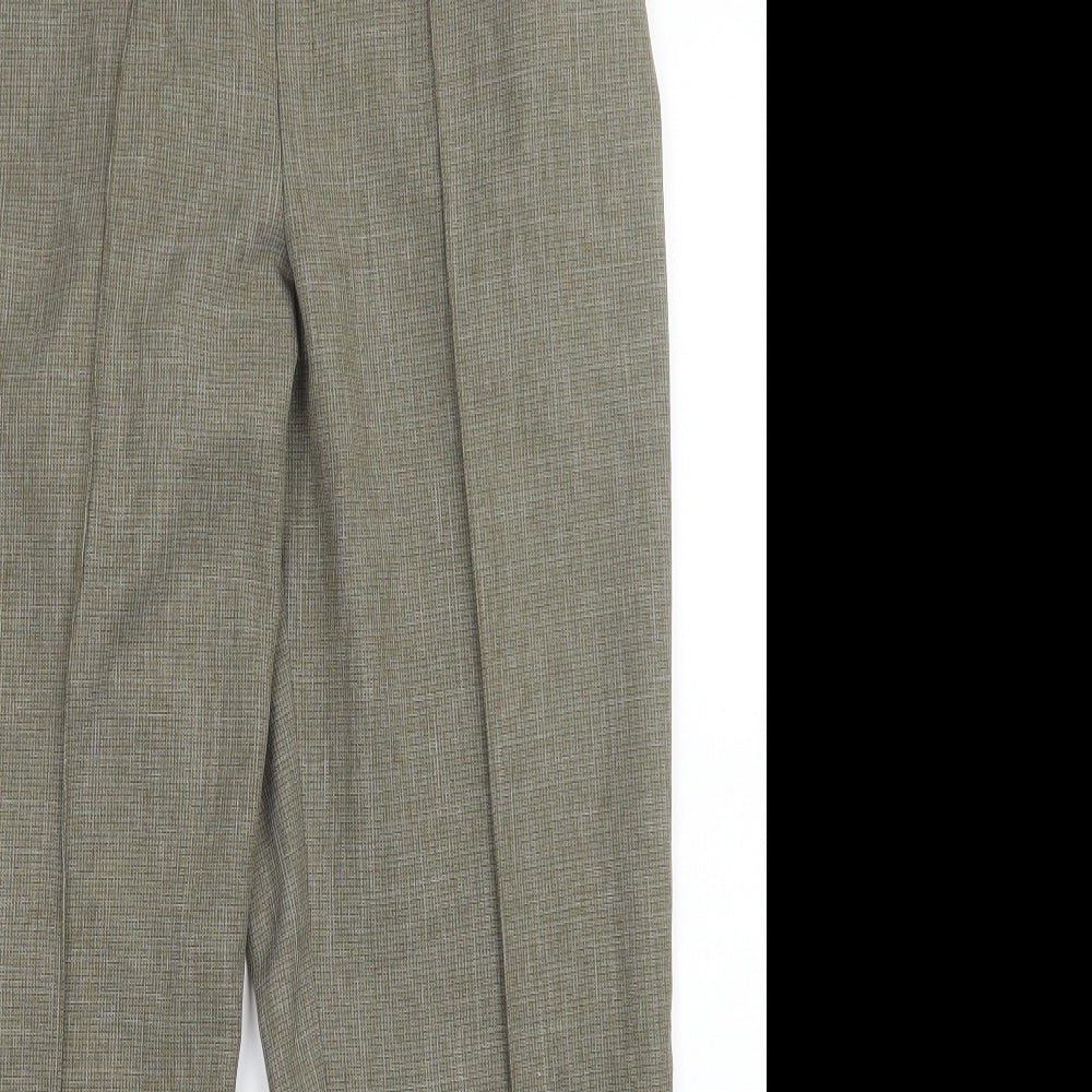 Womens UK Size 32 in M&S Regular Fit  Green Trousers