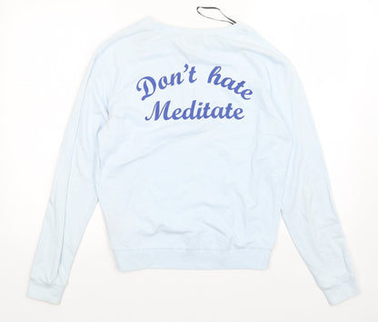 H&M Womens Blue   Pullover Sweatshirt Size S