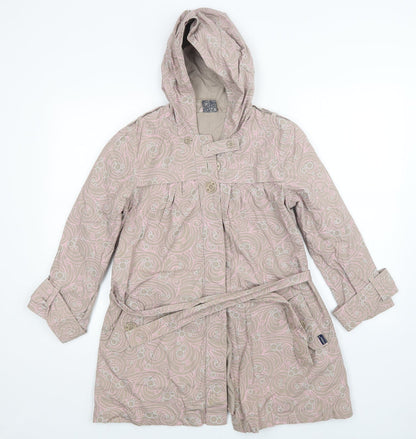 Womens UK Size 10 HOOCH Beige Overcoat