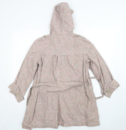 Womens UK Size 10 HOOCH Beige Overcoat