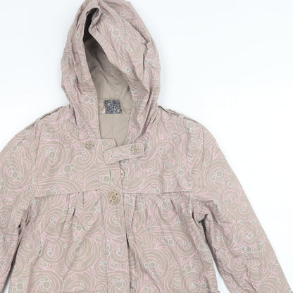 Womens UK Size 10 HOOCH Beige Overcoat