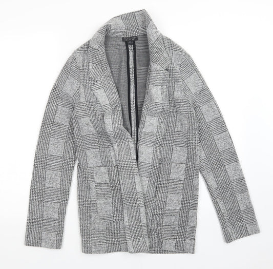 Topshop Womens Multicoloured Check  Cardigan Jumper Size 8