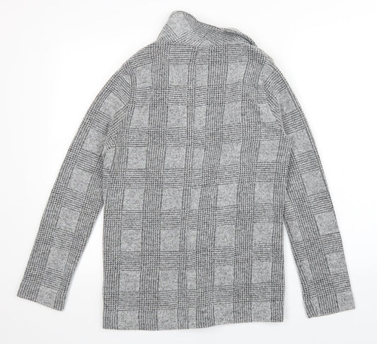 Topshop Womens Multicoloured Check  Cardigan Jumper Size 8