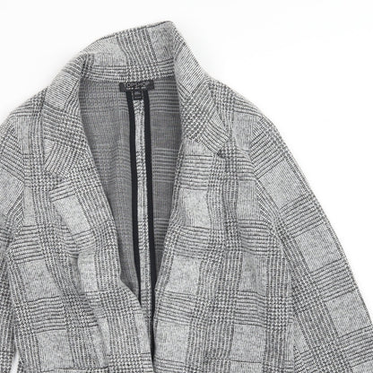 Topshop Womens Multicoloured Check  Cardigan Jumper Size 8