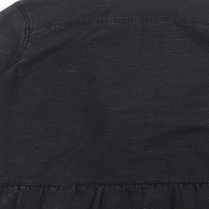Womens UK Size 16 NEXT Black Basic Button-Up