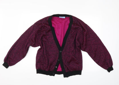 Steel Womens Purple   Cardigan Jumper Size M