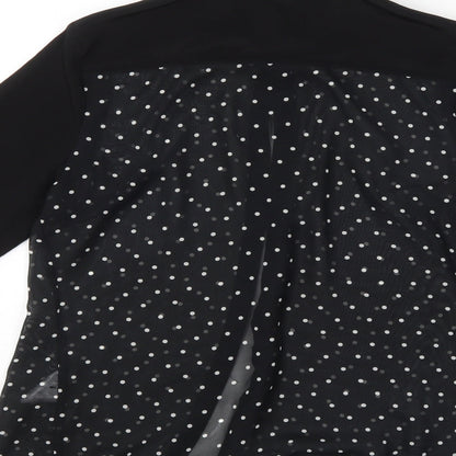 Papaya Womens Black Polka Dot  Basic Button-Up Size 12