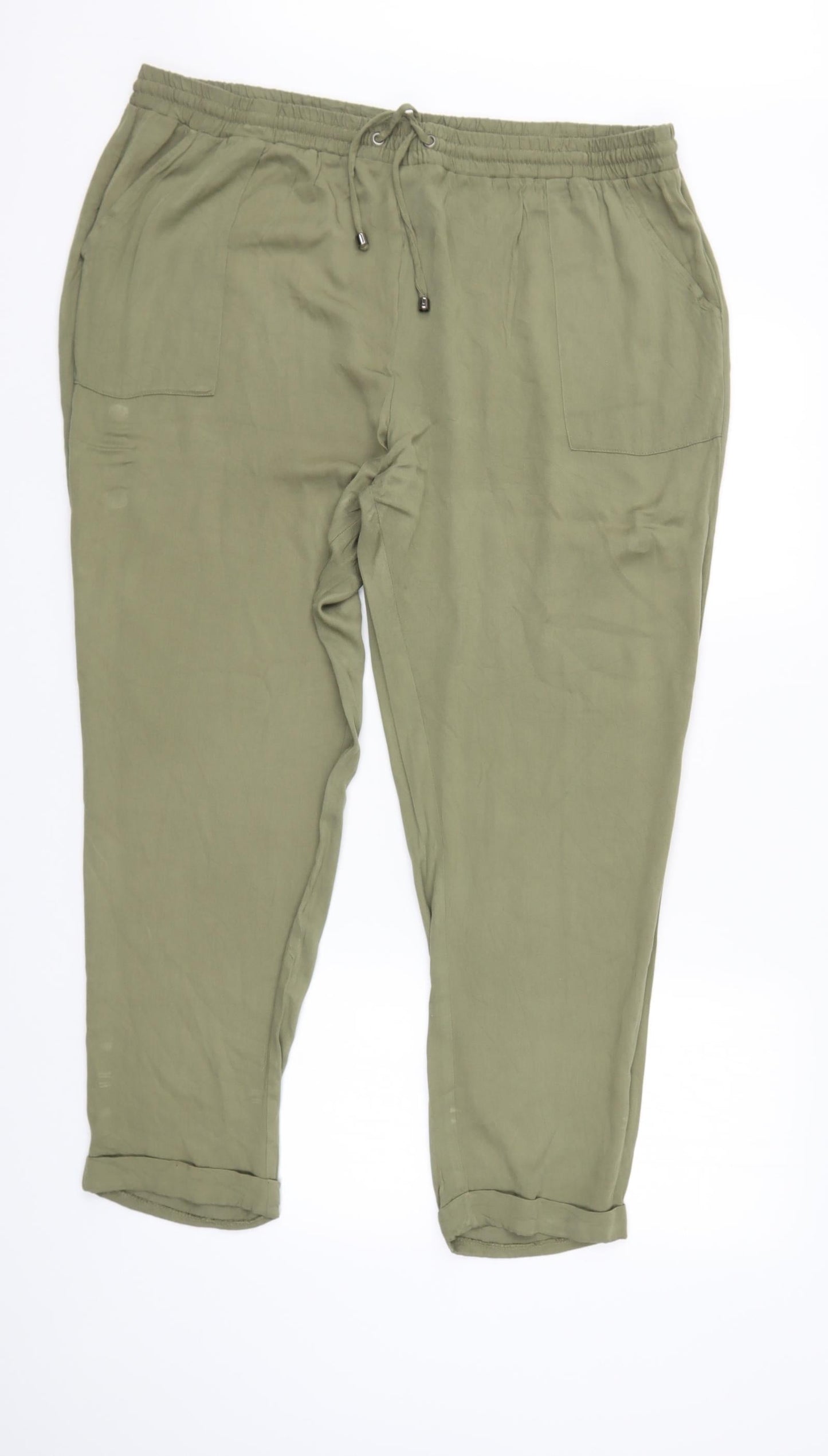 Womens UK Size 20 Papaya Regular Fit  Green Trousers