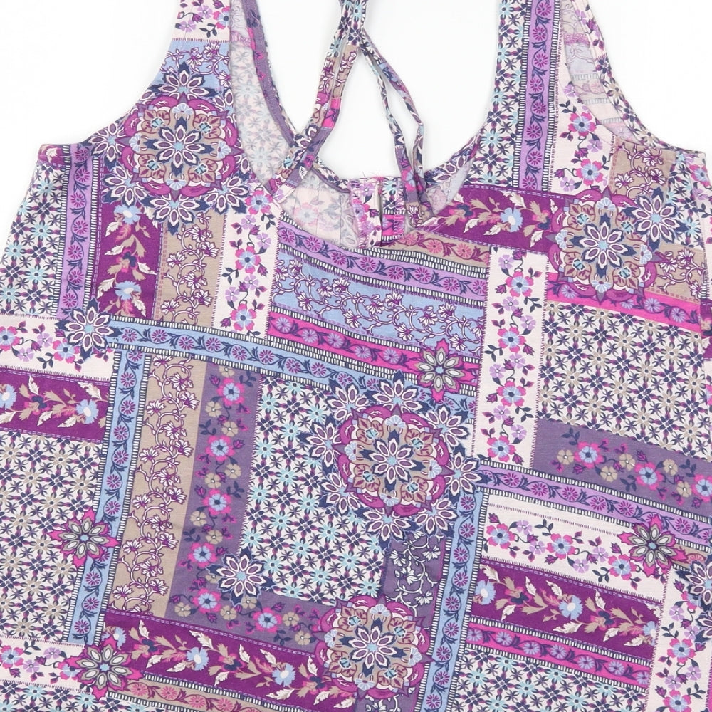 Womens UK Size 10 TU Multicoloured Basic Blouse