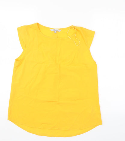 Womens UK Size 10 Peacocks Gold Basic Blouse