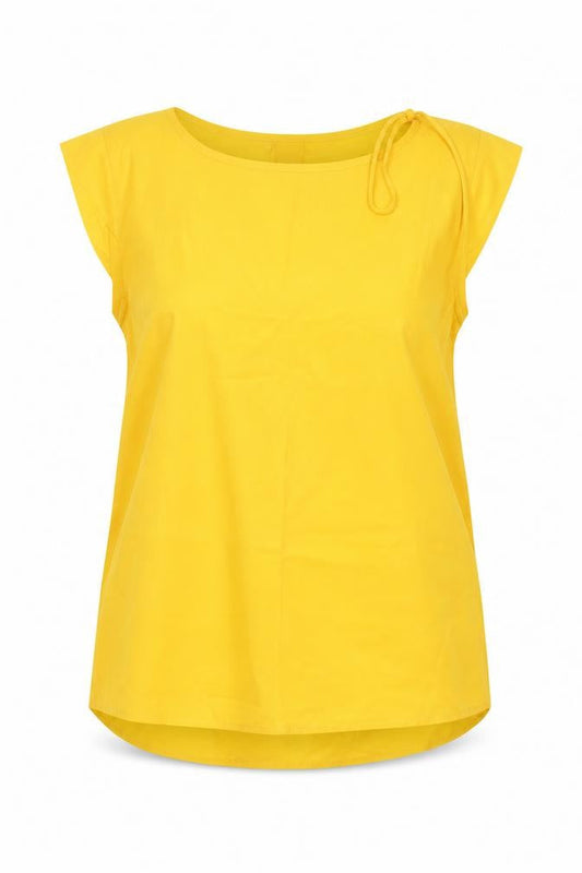 Womens UK Size 10 Peacocks Gold Basic Blouse