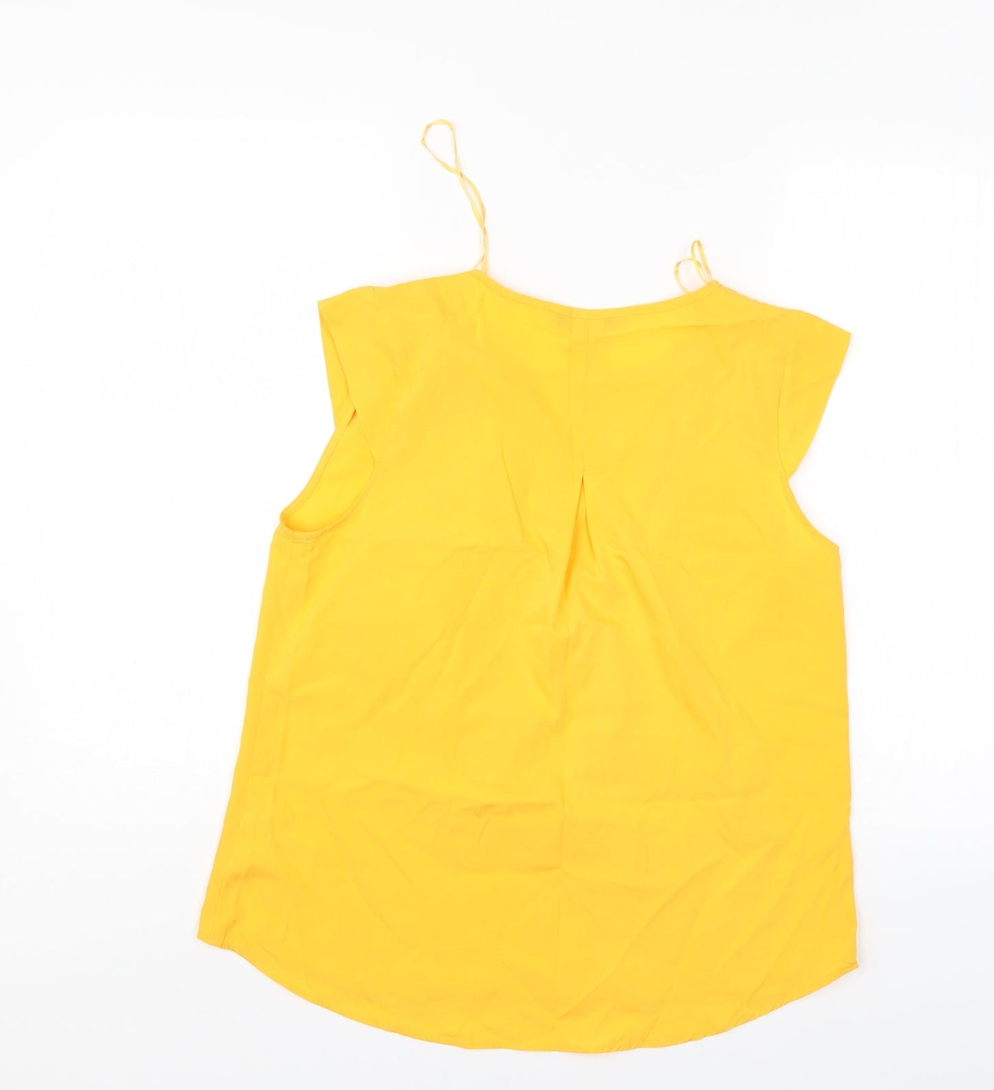 Womens UK Size 10 Peacocks Gold Basic Blouse