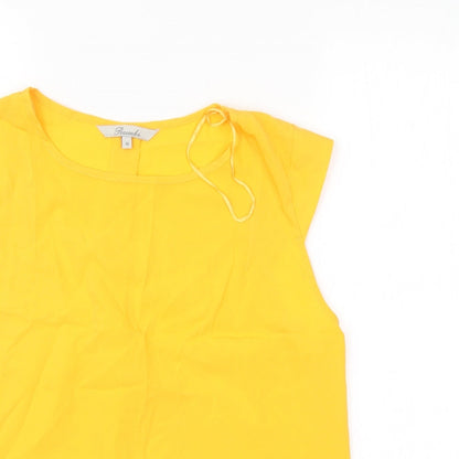 Womens UK Size 10 Peacocks Gold Basic Blouse