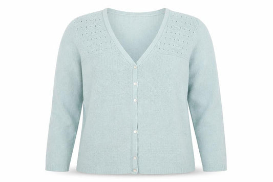 Bonmarché Womens Green Knit Cardigan Jumper Size L - Oversized