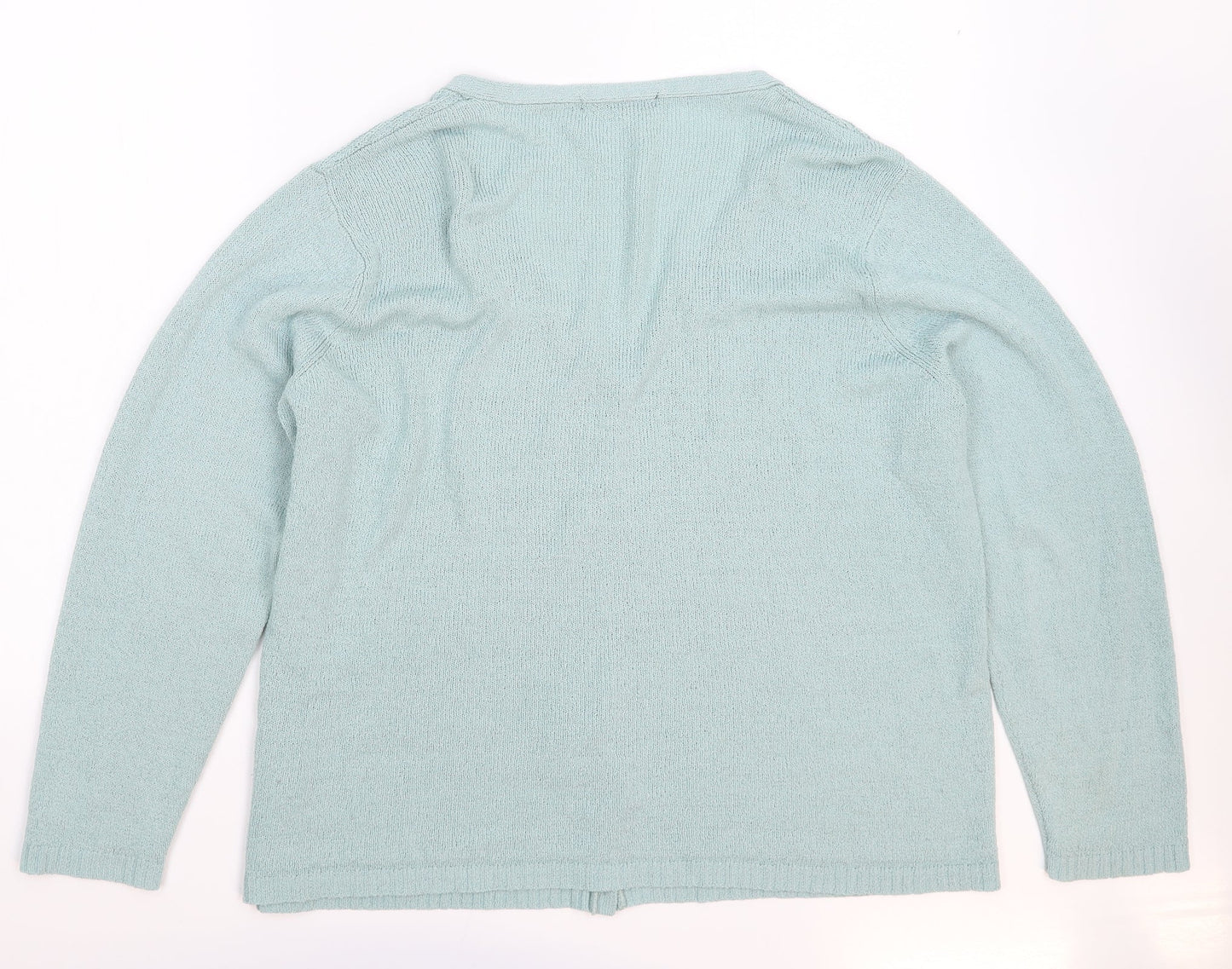 Womens UK Size L BM Green Cardigan Jumper