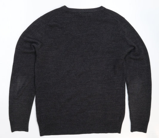 Cedar Wood State Mens Grey  Knit Pullover Jumper Size M