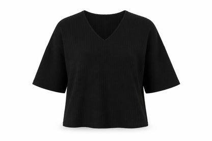 Womens UK Size M New Look Black Basic T-Shirt
