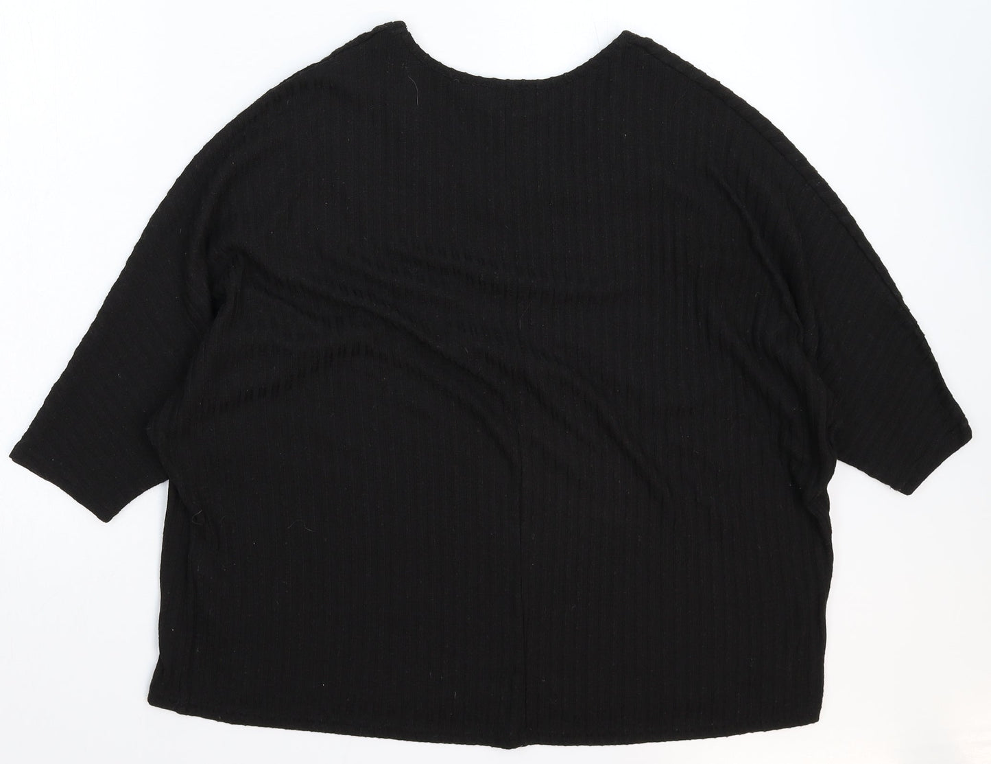 Womens UK Size M New Look Black Basic T-Shirt