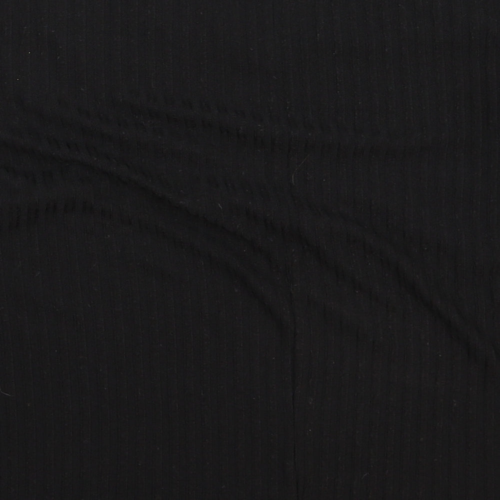 Womens UK Size M New Look Black Basic T-Shirt