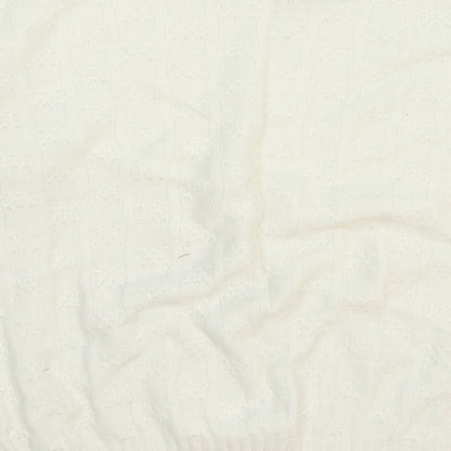 Womens UK Size L Preworn White Pullover Jumper