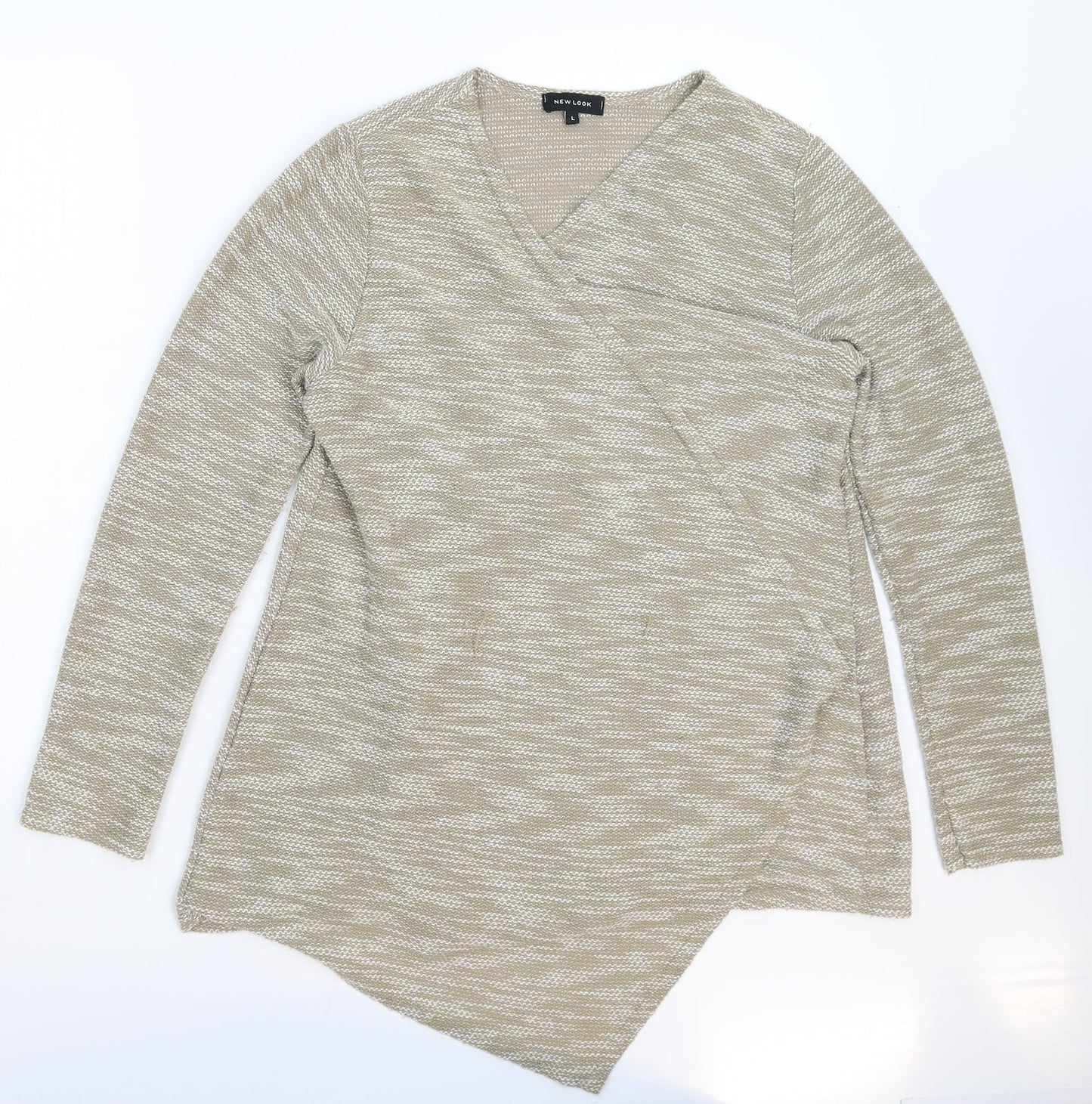 Womens UK Size L New Look Grey Cardigan Jumper