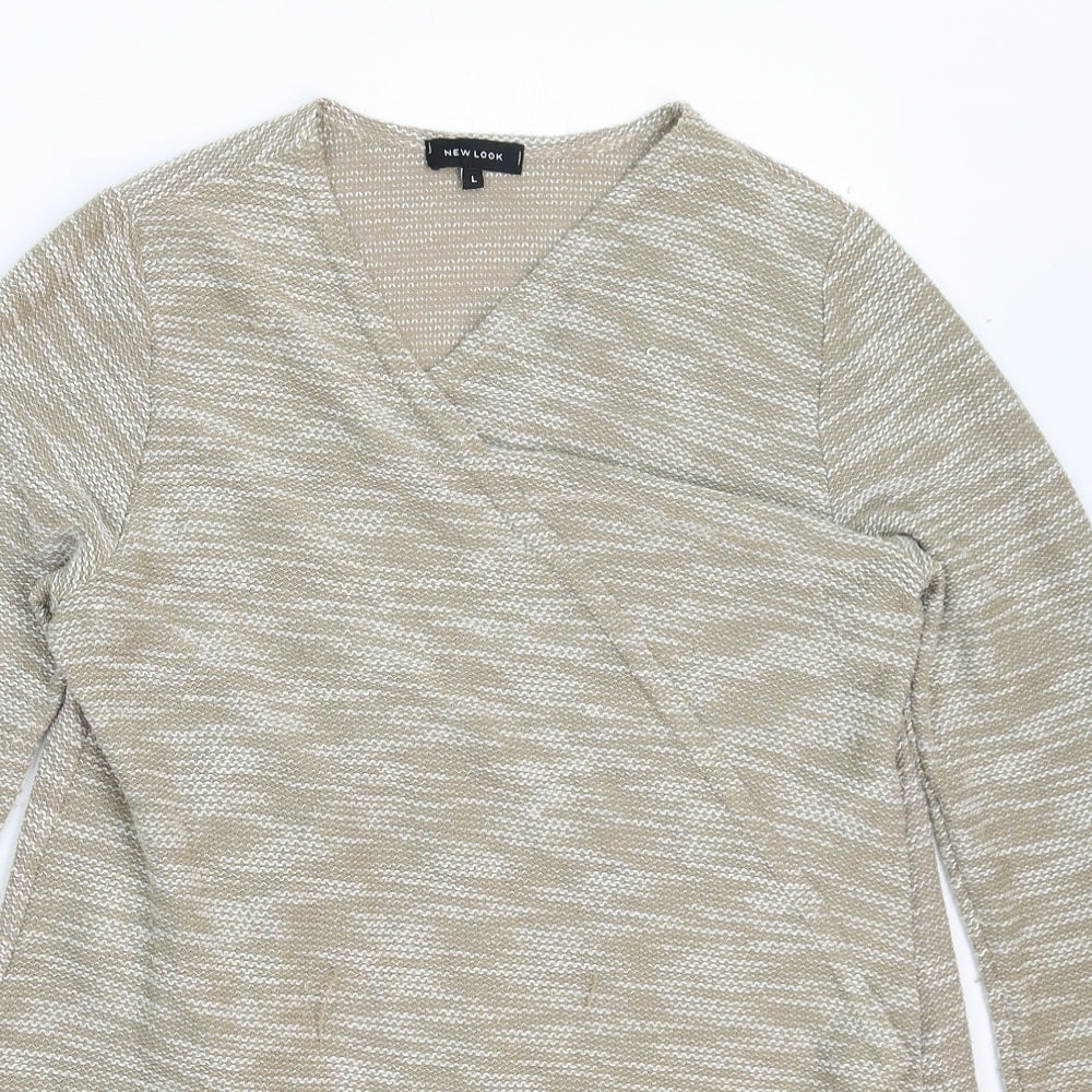Womens UK Size L New Look Grey Cardigan Jumper