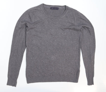 Womens UK Size 8 Marks and Spencer Grey Pullover Jumper