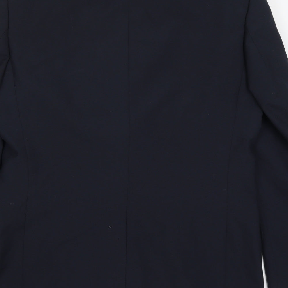 Mens UK Size 40 Pinstripe Regular Blue Suit Jacket