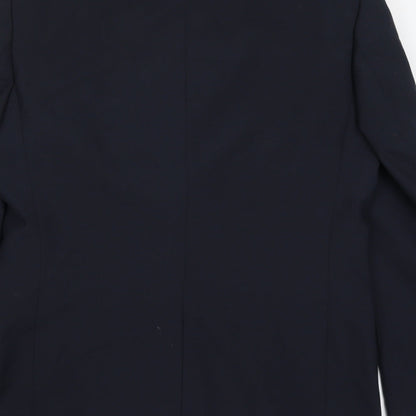 Mens UK Size 40 Pinstripe Regular Blue Suit Jacket