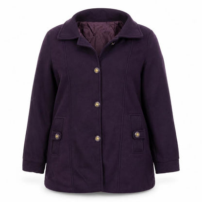 Womens UK Size 14 Gabriella Vicenga Purple Pea Coat