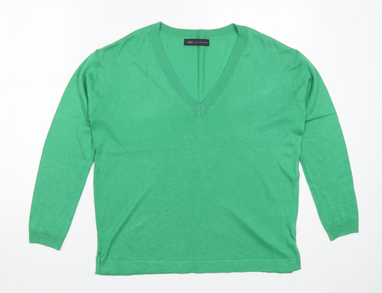 Womens UK Size S Marks and Spencer Green Pullover Jumper