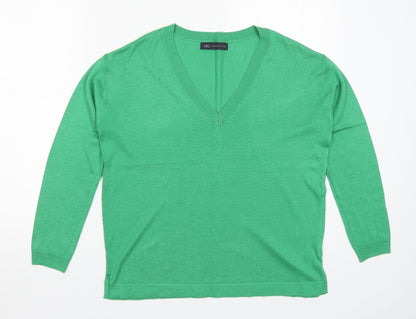 Womens UK Size S Marks and Spencer Green Pullover Jumper