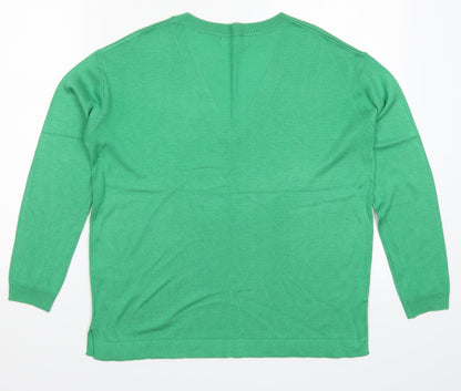 Womens UK Size S Marks and Spencer Green Pullover Jumper