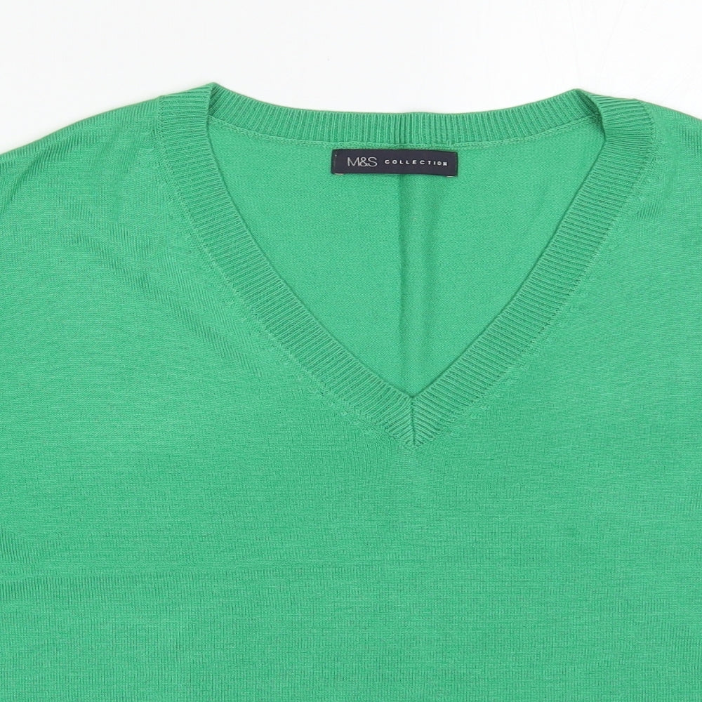 Womens UK Size S Marks and Spencer Green Pullover Jumper