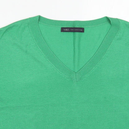 Womens UK Size S Marks and Spencer Green Pullover Jumper