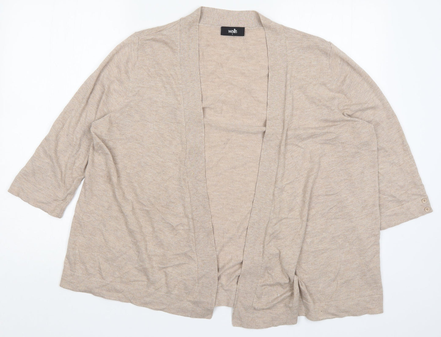 Womens UK Size L Wallis Beige Cardigan Jumper